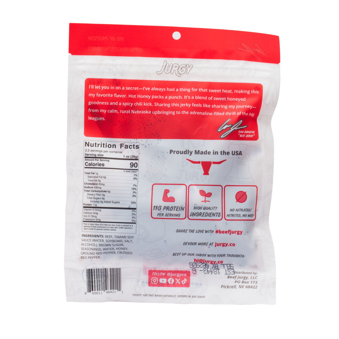 Hot Honey Beef Jurgy Jerky
