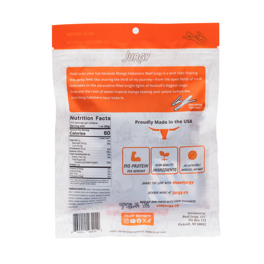 Mango Habanero Beef Jurgy Jerky